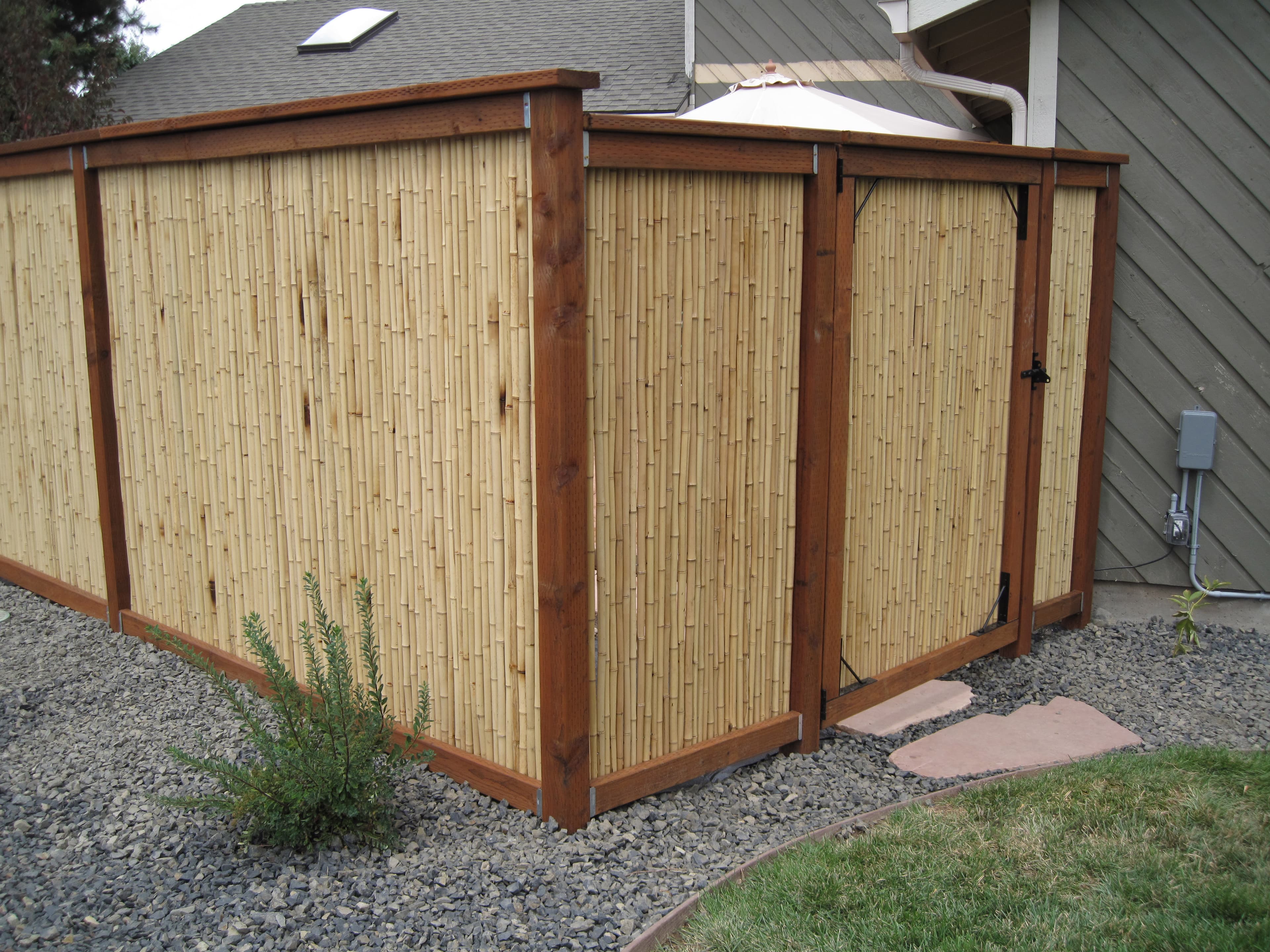 1 in. Natural 6ft. x 6ft. Rolled Bamboo Fencing