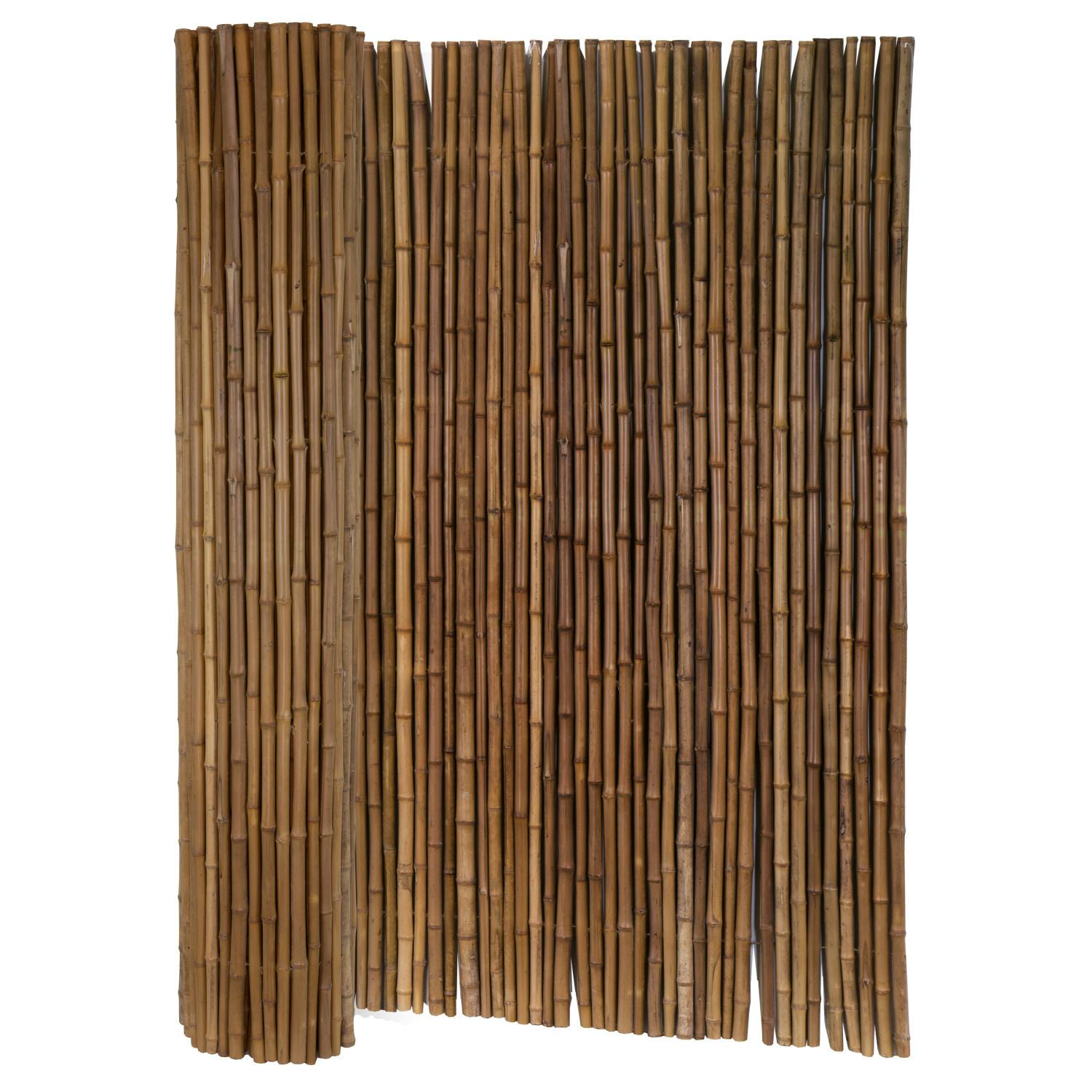 1 in. Carbonized 6ft. x 6ft. Rolled Bamboo Fencing