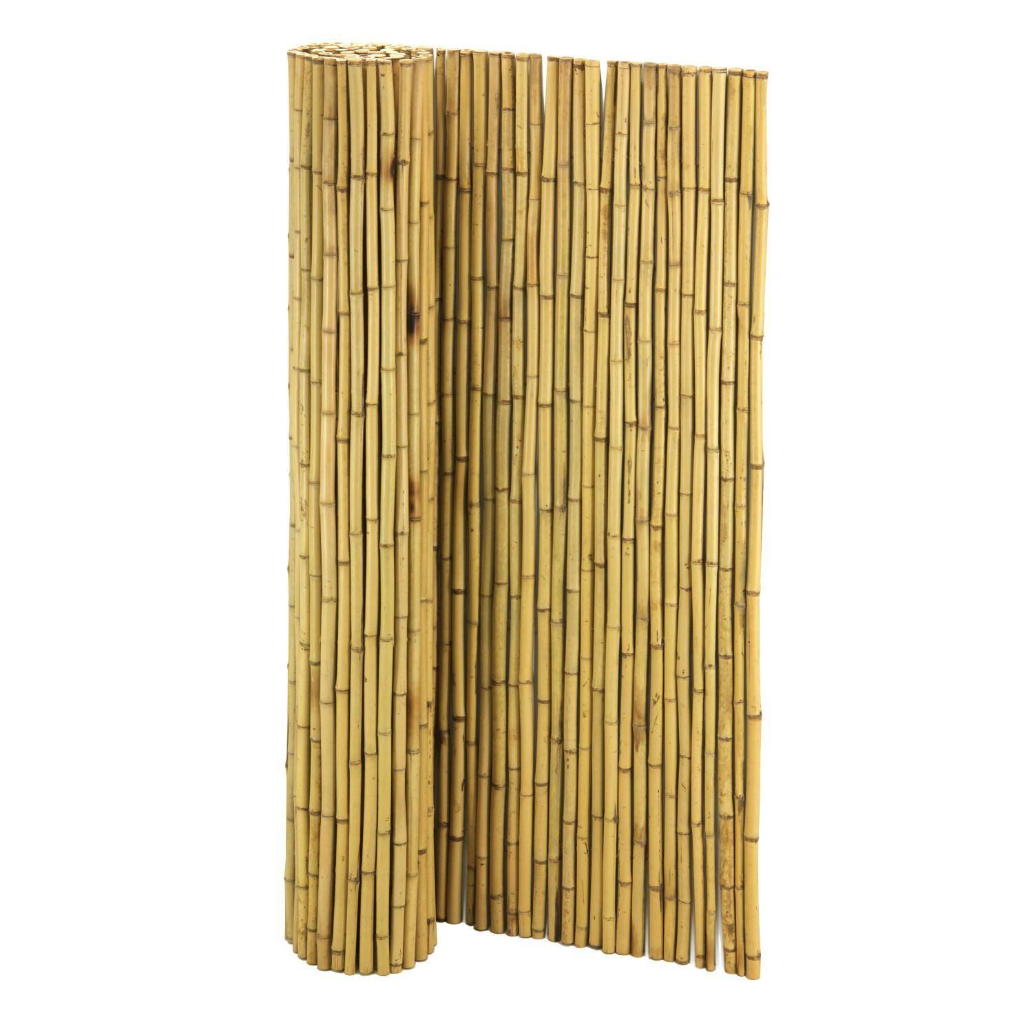 1 in. Natural 6ft. x 6ft. Rolled Bamboo Fencing